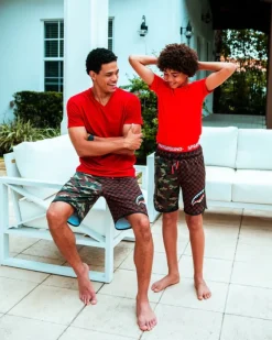 KIDS CHECKS u0026 CAMO SWIM TRUNKS><noscript><img width=