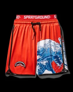 KIDS JAPAN WAVE SWIM TRUNKS (RED)>SPRAYGROUND Discount