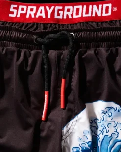KIDS JAPAN WAVE SWIM TRUNKS (BLACK)><noscript><img width=