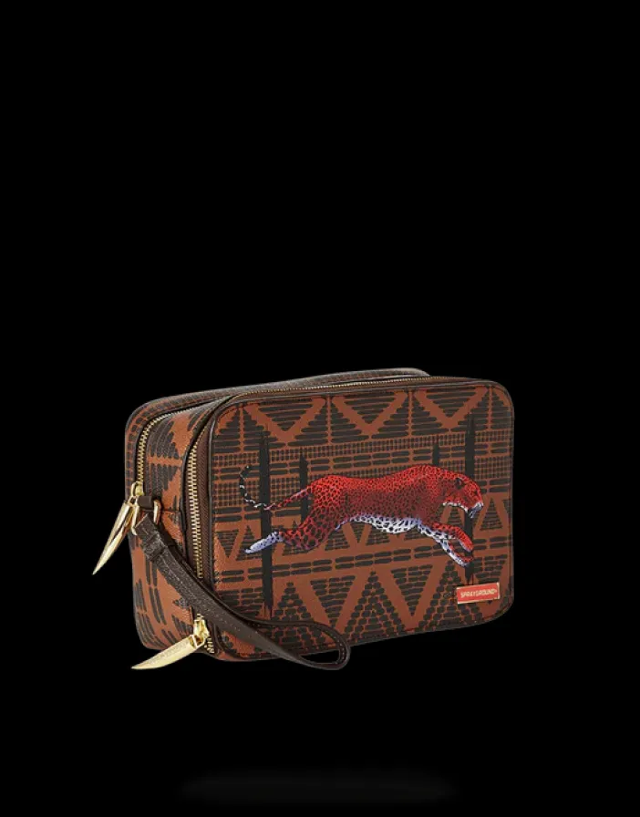 LEOPARDS IN PARIS TOILETRY AKA MONEY BAG>SPRAYGROUND New