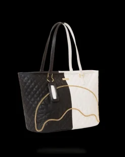 LEVELED UP SPLIT QUILT SHARK TOTE><noscript><img width=