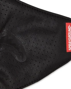 MIDNIGHT SHARK VEGAN LEATHER FACEMASK><noscript><img width=