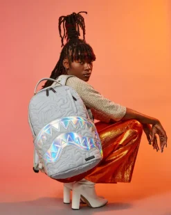 MIRASHAKU IRIDESCENT QUILT BACKPACK><noscript><img width=
