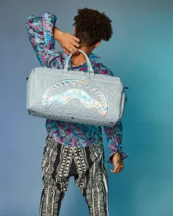 MIRASHAKU IRIDESCENT QUILT DUFFLE><noscript><img width=