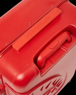 MOLDED SHARKITECTURE RED HARDSHELL CARRY-ON LUGGAGE><noscript><img width=