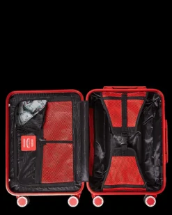 MOLDED SHARKITECTURE RED HARDSHELL CARRY-ON LUGGAGE><noscript><img width=