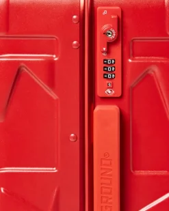 MOLDED SHARKITECTURE RED HARDSHELL CARRY-ON LUGGAGE><noscript><img width=