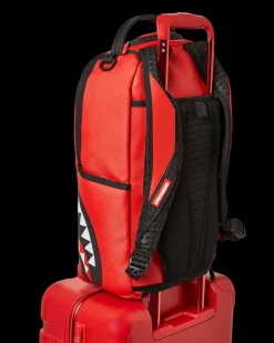 MOLDED SHARKITECTURE RED HARDSHELL CARRY-ON LUGGAGE><noscript><img width=