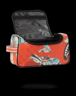 MONEY CAMO (RED) TOILETRY BAG><noscript><img width=