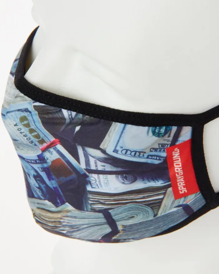 MONEY WHERE UR MOUTH IS FORM-FITTING MASK>SPRAYGROUND