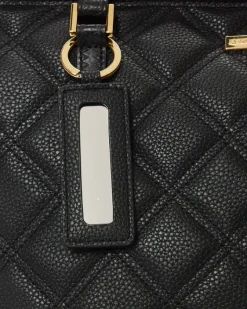 NOIR QUILT GOLD CHAIN SHARK TOTE><noscript><img width=