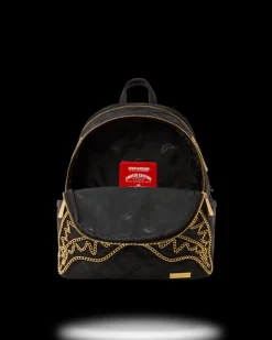 NOIR QUILT GOLD CHAIN SHARK SAVAGE BACKPACK><noscript><img width=