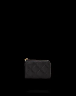 NOIR QUILT GOLD CHAIN SHARK WALLET><noscript><img width=