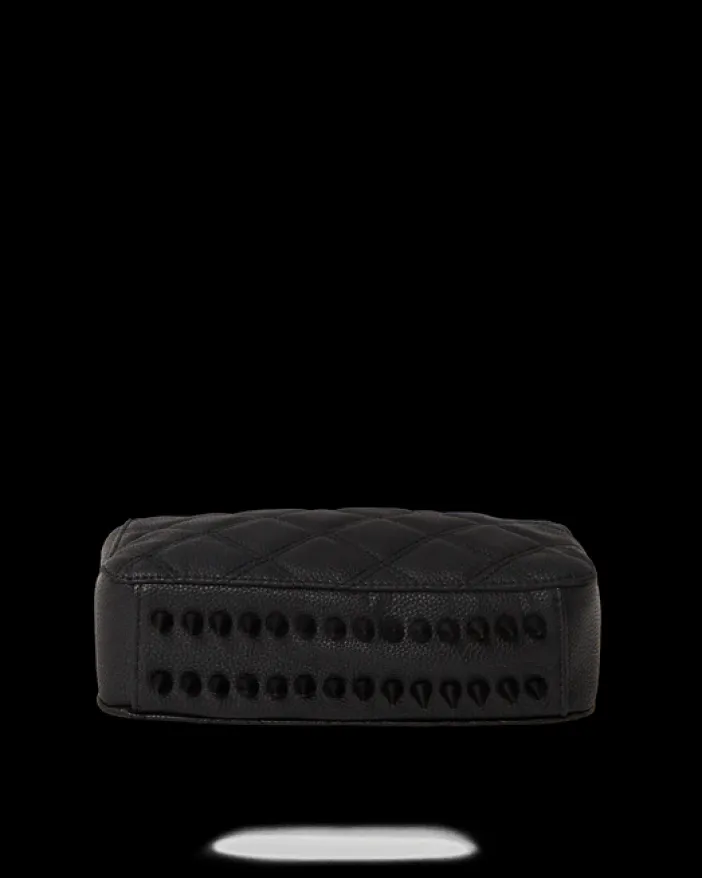 NOIR QUILT GOLD CHAIN SHARK HANDBAG>SPRAYGROUND