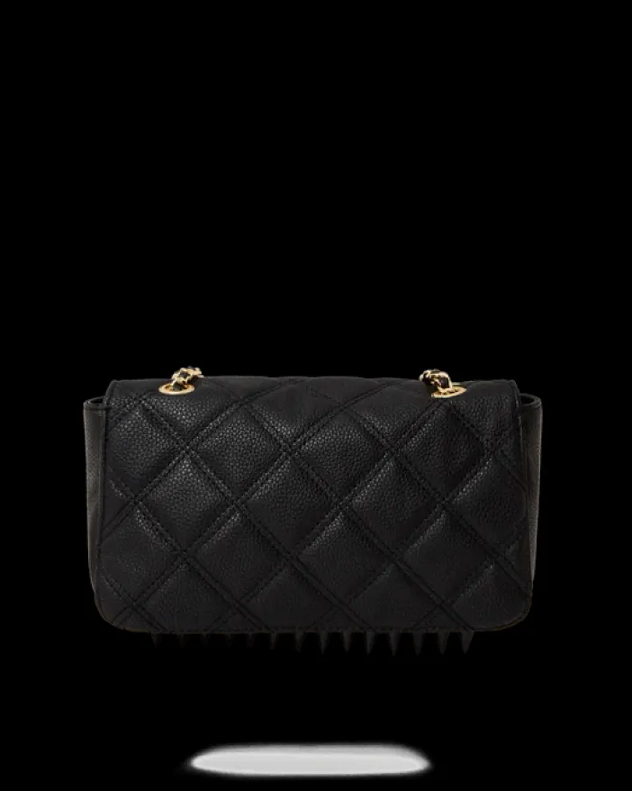 NOIR QUILT GOLD CHAIN SHARK HANDBAG>SPRAYGROUND