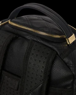 NOIR QUILT GOLD CHAIN SHARK BACKPACK (DLXV)><noscript><img width=