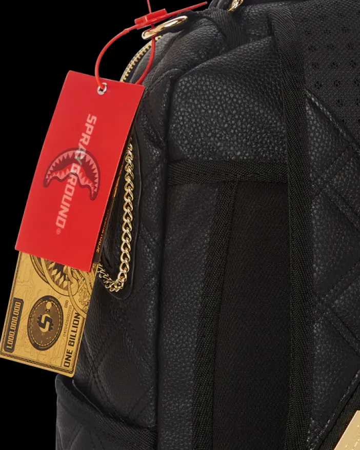 NOIR QUILT GOLD CHAIN SHARK BACKPACK (DLXV)>SPRAYGROUND New