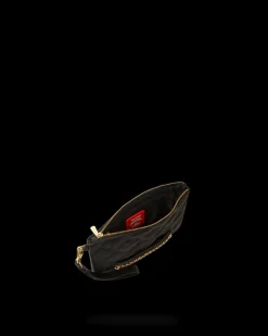 NOIR QUILT GOLD CHAIN SHARK CROSSOVER CLUTCH><noscript><img width=