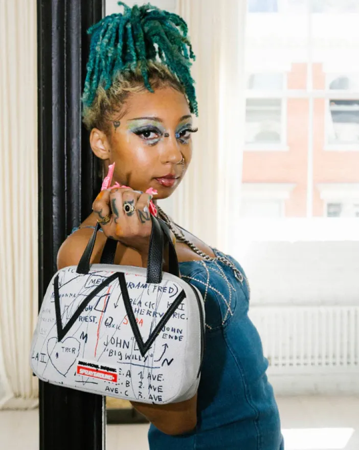 OFFICIAL BASQUIAT UNTITLED (CHEESE POPCORN) 1983 HANDBAG>SPRAYGROUND Hot