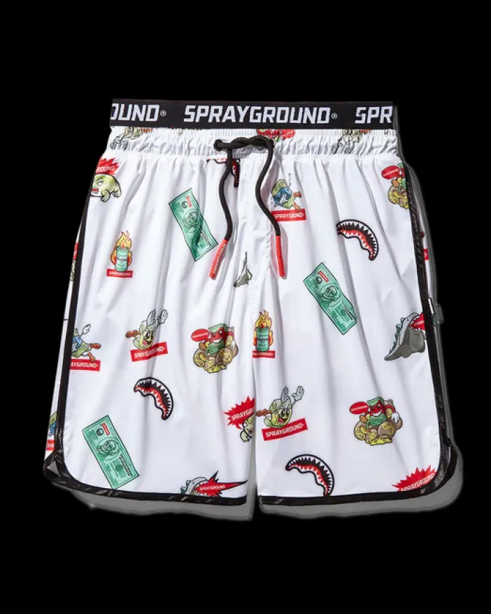 PATCH ALL-IN CORTO SWIM TRUNKS (WHITE)>SPRAYGROUND Sale