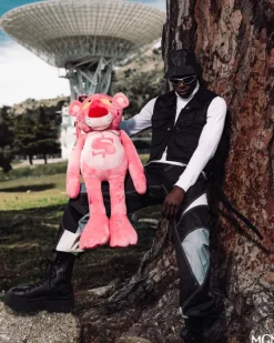 PINK PANTHER UP TO NO GOOD TEDDY BEAR BACKPACK><noscript><img width=