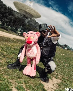 PINK PANTHER UP TO NO GOOD TEDDY BEAR BACKPACK><noscript><img width=