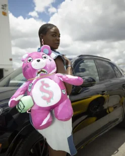 PINK PUNK MONEYBEAR TEDDYBEAR BACKPACK>SPRAYGROUND Clearance