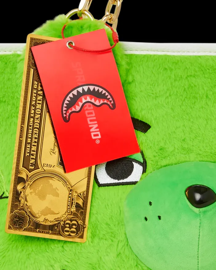 PLUSH MONEYBEAR TOTE (GREEN)>SPRAYGROUND Clearance