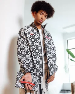 POODLE CHECK RON ENGLISH COLLAB POUCHETTE><noscript><img width=