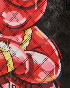 QUILT HAND PAINTED DIABLO BEAR BACKPACK (DLXV)><noscript><img width=