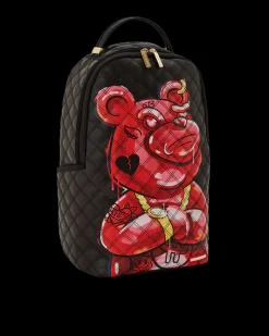 QUILT HAND PAINTED DIABLO BEAR BACKPACK (DLXV)><noscript><img width=