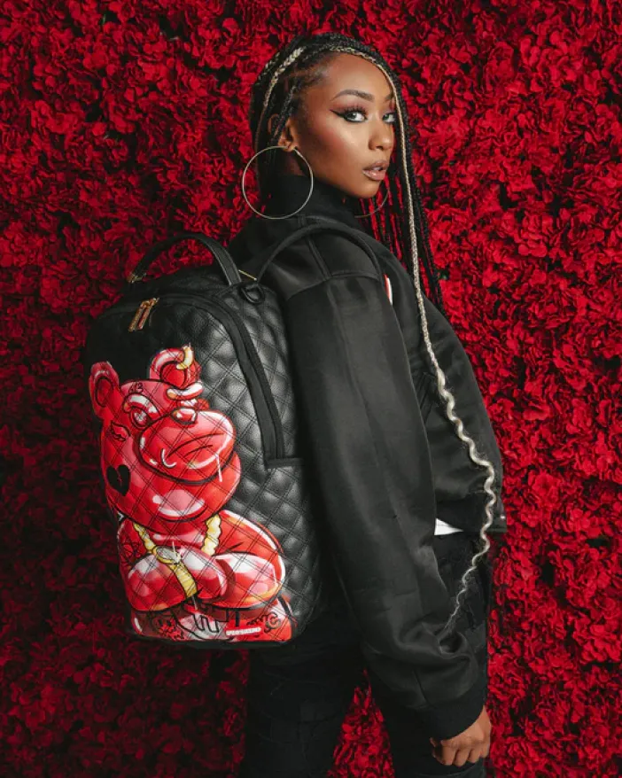 QUILT HAND PAINTED DIABLO BEAR BACKPACK (DLXV)>SPRAYGROUND Hot
