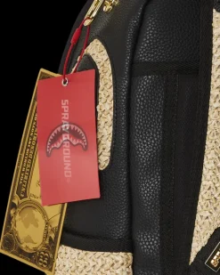 RAFFIA PALM BACKPACK><noscript><img width=