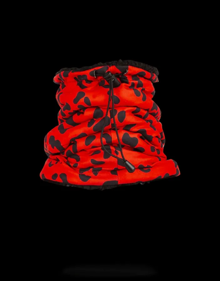 RED LEOPARD NECK WARMER>SPRAYGROUND New