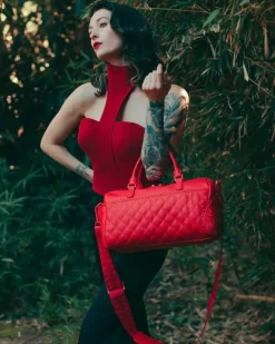 RED RIVIERA MINI DUFFLE>SPRAYGROUND