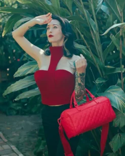 RED RIVIERA MINI DUFFLE><noscript><img width=