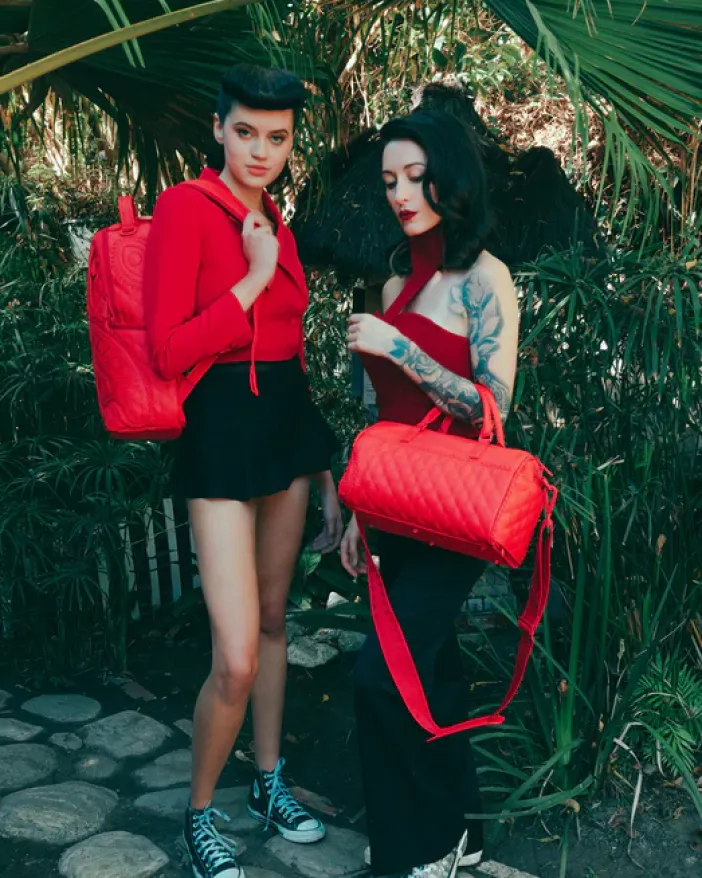 RED RIVIERA MINI DUFFLE>SPRAYGROUND
