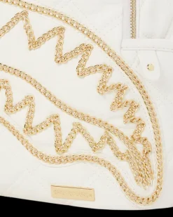 RIVIERA LE BLANC GOLD CHAIN SHARK SAVAGE BACKPACK><noscript><img width=