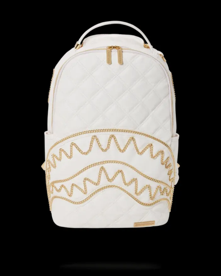 RIVIERA LE BLANC GOLD CHAIN SHARK BACKPACK (DLXV)>SPRAYGROUND