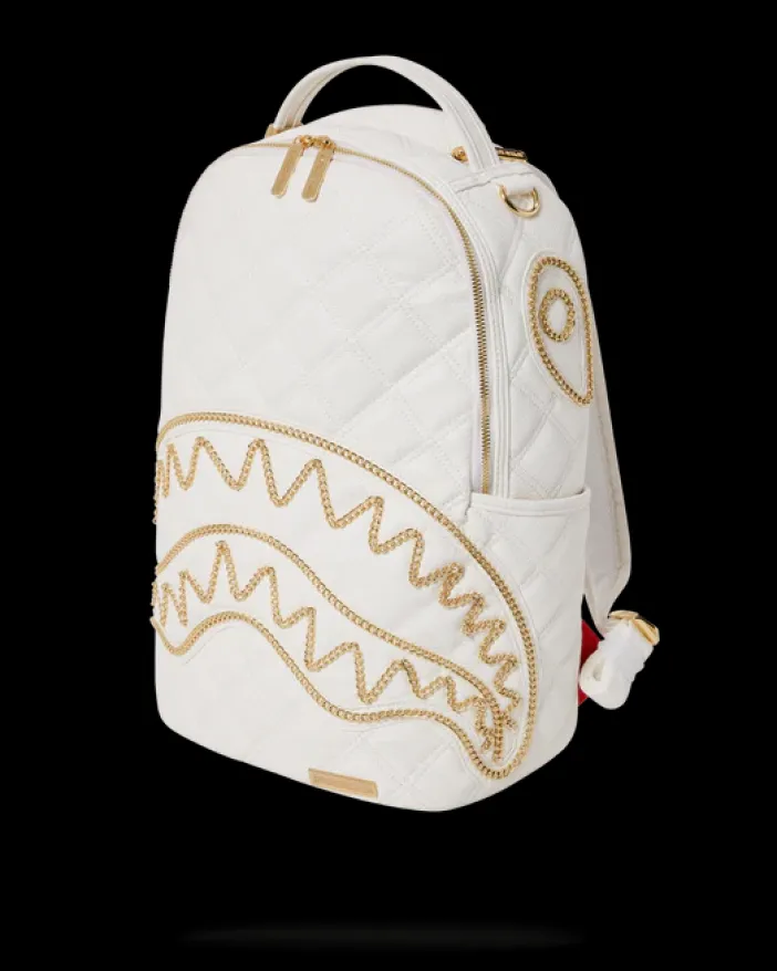 RIVIERA LE BLANC GOLD CHAIN SHARK BACKPACK (DLXV)>SPRAYGROUND