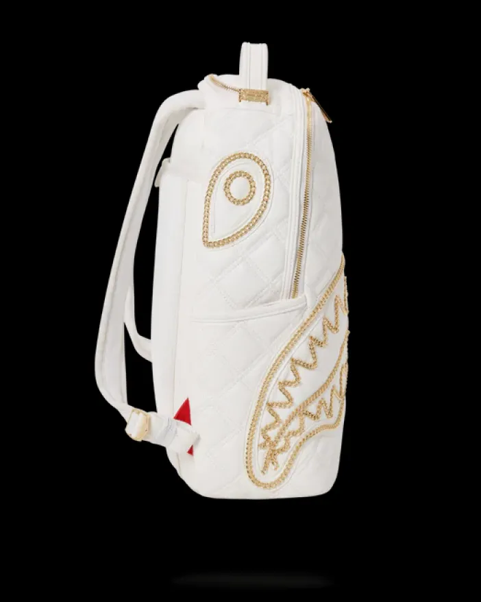 RIVIERA LE BLANC GOLD CHAIN SHARK BACKPACK (DLXV)>SPRAYGROUND