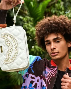 RIVIERA LE BLANC GOLD CHAIN SHARK TOILETRY BAG>SPRAYGROUND Discount