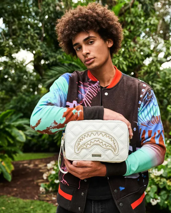 RIVIERA LE BLANC GOLD CHAIN SHARK TOILETRY BAG>SPRAYGROUND Discount
