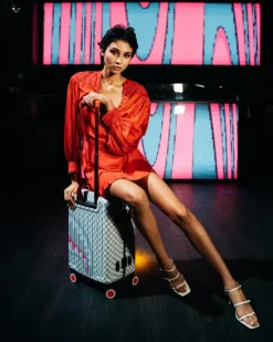 ROSE ALL DAY LA PALAIS SHARKNAUTICS HARDSHELL CARRY-ON LUGGAGE><noscript><img width=
