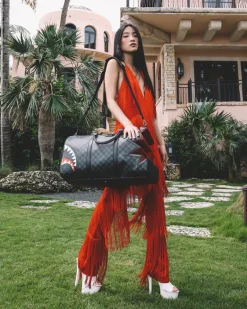 SHARK BITE SHARKS IN PARIS GRAY DUFFLE>SPRAYGROUND New