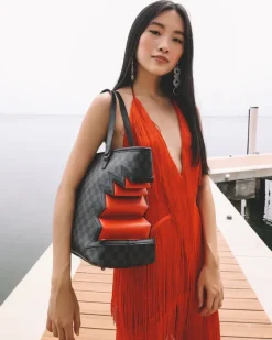 SHARK BITE SHARKS IN PARIS GRAY TOTE>SPRAYGROUND Hot