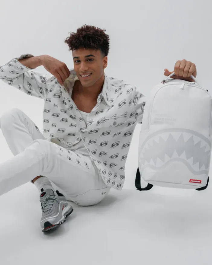 SHARK CENTRAL BACKPACK WHT/WHT (DLXV)>SPRAYGROUND Clearance