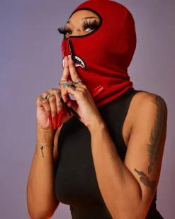 SHARK CENTRAL SKI MASK (RED)><noscript><img width=