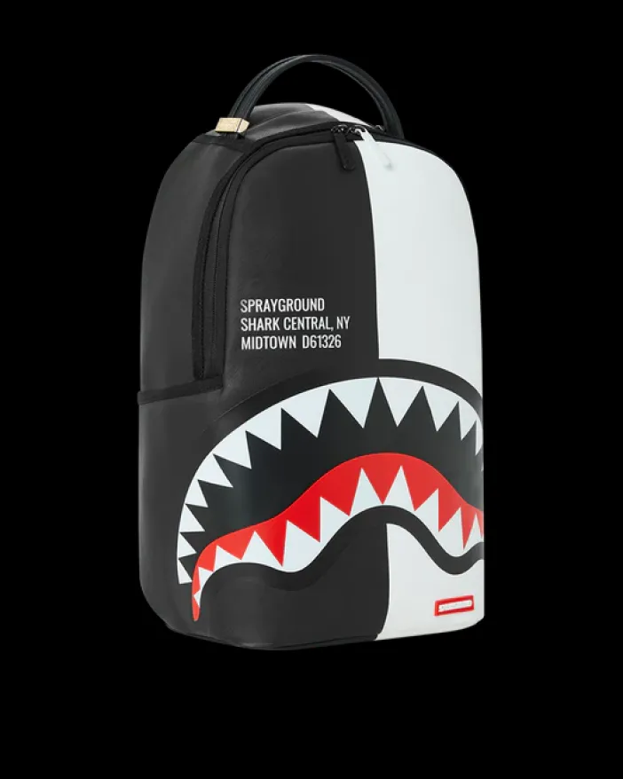 SHARK CENTRAL SPLIT BACKPACK BLK/WHT (DLXV)>SPRAYGROUND Online