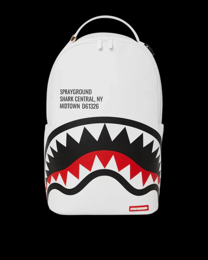SHARK CENTRAL (WHT) BACKPACK (DLXV)>SPRAYGROUND Clearance